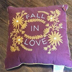 Place & Time Fall in Love throw pillow 18 x 18”